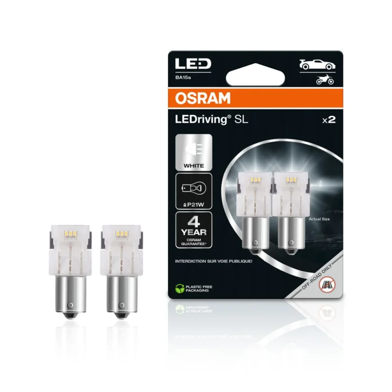 OSRAM LED 12V P21W BA15s bílá (2ks) Duo-blister Sezónní Sleva