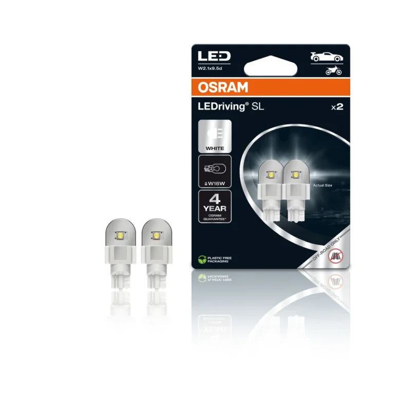 Jen Po Omezenou Doba OSRAM LED 12V W16W W2,1x9,5d bílá (2ks) Duo-blister
