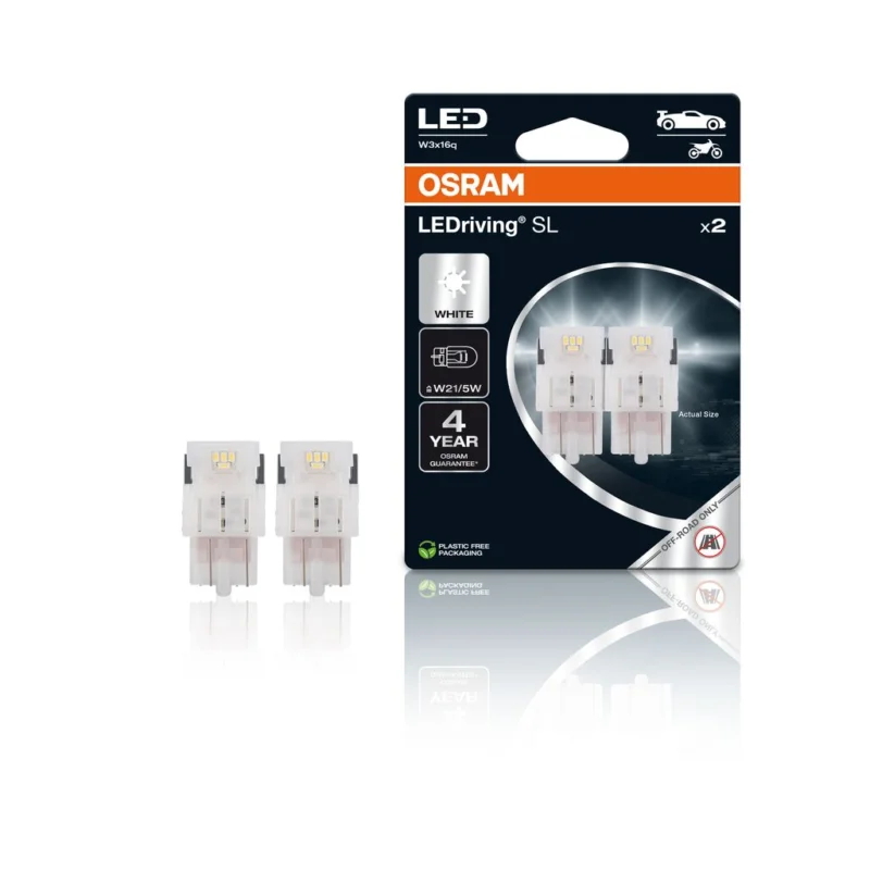 Akce OSRAM LED 12V W21W/5W W3x16q bílá (2ks) Duo-blister