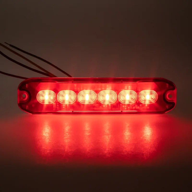 Zna?kovy PROFI SLIM vystra?né LED světlo vněj?í, ?ervené, 12-24V, ECE R10