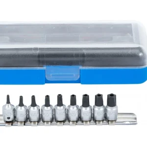 Zna?kovy BGS 2355, Sada nástr?nych hlavic | 6,3 mm (1/4") | TS-profil (pro Torx Plus) s otvorem | 9dílná