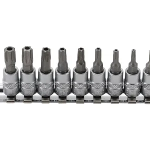 ?asově Omezené BGS 2165, Sada nástr?nych hlavic | 6,3 mm (1/4") | T-profil (pro Torx) s otvorem T10 - T50 | 9dílná