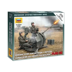 Zvezda Snap Kit - Flak 38 s posádkou (1:72) - ZV-6117 Top Prodej
