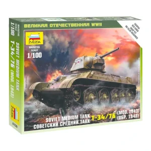 Zvezda Snap Kit - T-34-76 mod.1943 (1:100) - ZV-6159 P?ímo Od Vyrobce