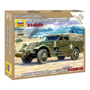 Zvezda Snap Kit - M3 Scout Car (1:100) - ZV-6245 Vysoce Kvalitní