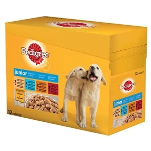 ?asově Omezené Pedigree Junior masovy vyběr ry?e v ?elé, 12pack diskuse, kapsi?ky pro psy