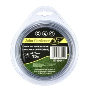 ?ací struna do strunové seka?ky, ?ty?hranná, zesílená, 2,7mm x 15m, Geko G73964-1 Levny