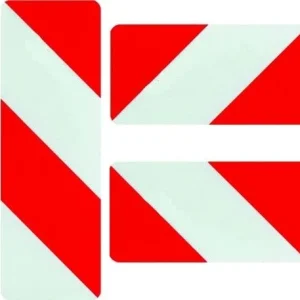 ?asově Omezené Tabule reflexní ?erveno bílé ?rafování (423x141 mm) sada 4 ks, reflexní t?ída 1