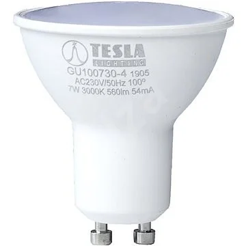 ?árovka TESLA bytová LED GU10, 7W, 230V, 560lm, 25 000h, 3000K teplá bílá, 100st Doprava Zdarma