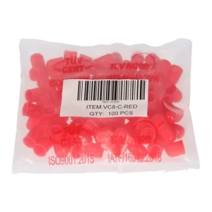 ?ervené uzávěry na ventily 100 ks Ihned K Objednání